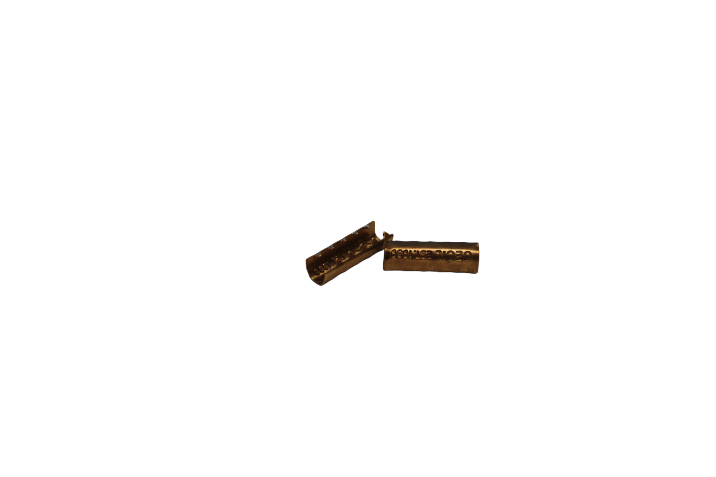 1.5 CM TIRNAKLI BAĞ UCU - pirinç bağ ucu, metal uç, tekstil aksesuarı