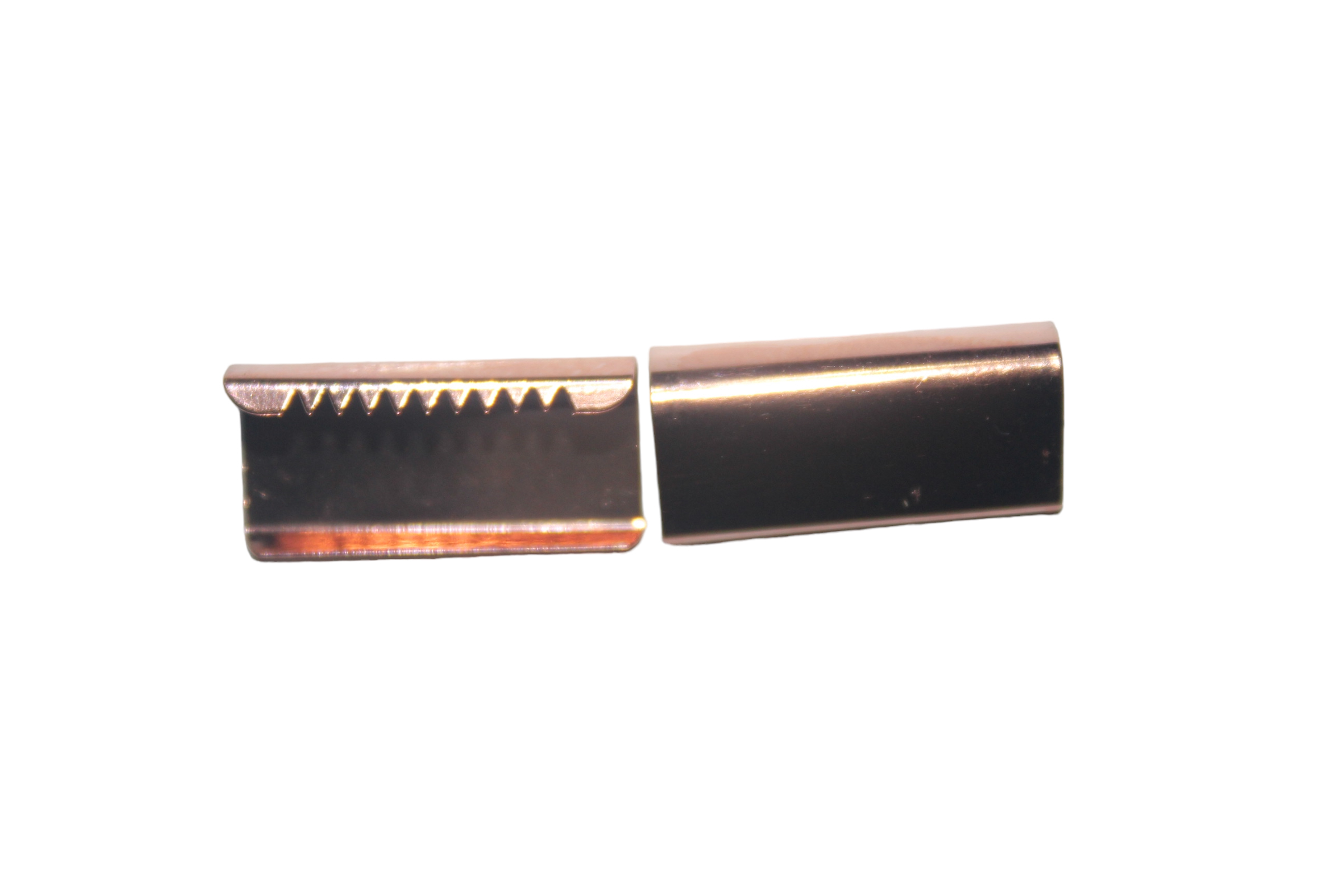 2 CM BAĞ UCU - pirinç bağ ucu, metal uç, tekstil aksesuarı